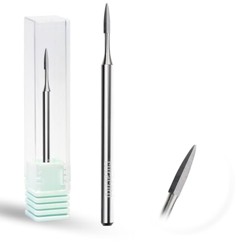 Curacoro Cuticle Nail Drill Bit 3/32'' - 1.2mm Flame Polygon Shape Bit for Professional Finish, Refine & Smooth Acrylic or Gel Nails, Nail Art Pedicure Manicure Salon & Home