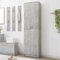 Iiaky Garderobenschrank Betongrau 55x25x189 cm Holzwerkstoff SchiebetüRenschrank Kleiderschrank Landhausstil