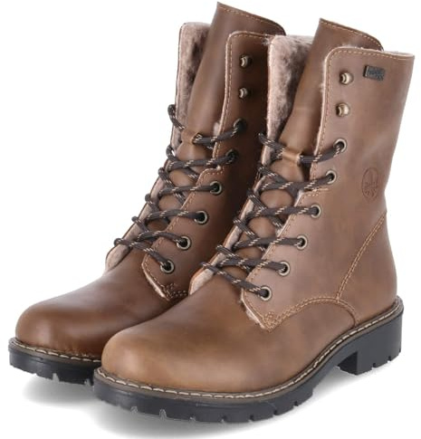 Rieker Y9184-22 Schnürstiefel Kunstleder Damen in braun