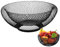 MEETOZ Fruit Bowl, Black Metal Wire Fruit Basket,for Kitchens, Homes, Table Decor Centrepieces and Countertops (B)