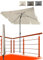 4smile Sonnenschirm Balkon SunnyShade, 200 x 125 cm, Beige - UPF 50+ Sonnenschirm rechteckig als Sonnenschutz Balkon - Balkon-Schirm mit Sonnenschirmhülle