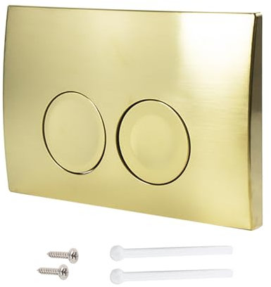 Actuator Plate Compatible with GEBERIT Delta 21 Chrome Plastic for Dual Flush