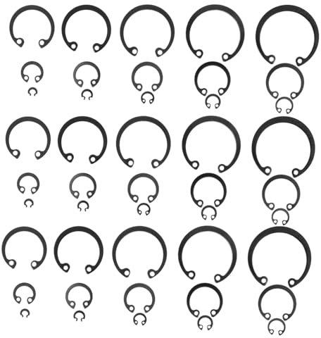 TIDTALEO 1 Set Unterlegscheiben Sortiment Kit Sicherungsringe Kleine Sprengringe Sicherungsringe Clipringe Unterlegscheiben Sortiment Halteklammer Kleine C Klemmen 65