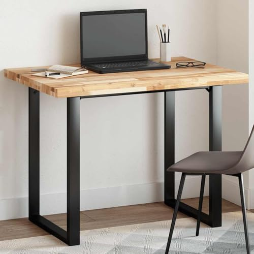 Bucmath Tischplatte Rechteckig 120x70x4 cm Massivholz Akazie, Unbehandeltes Hartholz für Esstisch, Schreibtisch oder Bartisch, Langlebig & Pflegeleicht