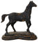 aubaho Skulptur Pferd auf Einer Plinthe Figur Eisen 4,6kg Garten Sculpture Iron Horse