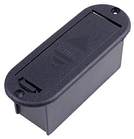 9v Boîte Noire Boîtier De Batterie Support Pour Guitare Actif Bass Pickup