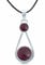 mantraroma Kettenanhänger 925 Silber Granat roter Stein Edelstein Kettenanhänger Damen Sterling Silber Halskette Anhänger Geschenk (MAH-071-02)