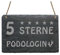 Schiefertafel « 5-STERNE PODOLOGIN » Türschild Schild Fußpflege - das perfekte Geschenk für Podologen Fußpfleger - Füße