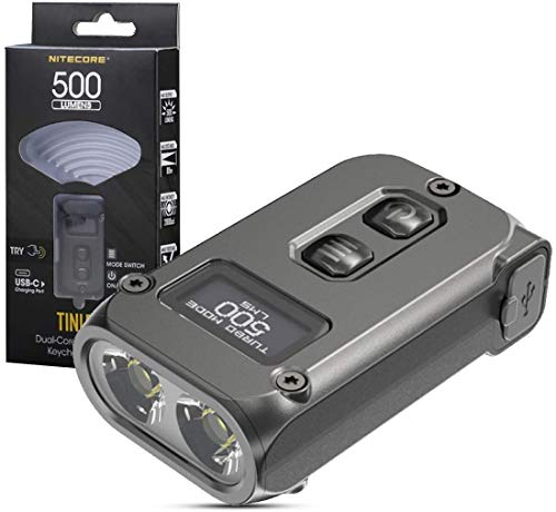 Nitecore TINI 2 (TINI2 v. 2021) Lampe Torche Porte-Cles 500 Lumen Lampe de Poche Tres Legere 19 Grammes Gris