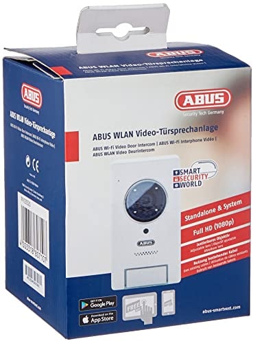ABUS Video Türsprechanlage PPIC35520 für den Außenbereich | Infrarot-Nachtsicht | Push-Benachrichtigung | einfache Montage | 1080p | Bewegungserkennung | weiß | 80710
