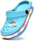 VIYEAR Kinder Jungen Mädchen LED Clogs Süße leichte Sommer Hausschuhe Garden Beach Sandalen, 28 EU, Himmelblau