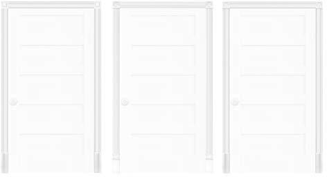 Türumrandung DK07 - Rahmen aus PU Kunststoff weiß, Sets-/ & Komponentenauswahl - HEXIM Perfect (Komplettset DK076)