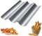 Baguette Baking Tray, French Bread Pan Carbon Steel, Non-Stick Coating Perforated French Stick Loaf Baking Cake Baguette Mould Pan for 3 Loaves Wave Baker (Rounded Edges)