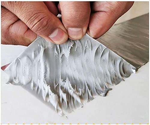 HADAVAKA Super Strong Waterproof Butyl Tape for Leak Repair, Rubber Aluminium Foil Coating Flashing Repair Tape, Roof Repair Surface Crack, Pipe Rupture, Window Sill Gap