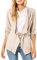 Sublevel Damen Blazer zum Binden Lässig beige M