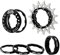 MUQZI Fahrrad Single Speed Cassette Cog Spacer Kit MTB One Speed Umbausatz Kompatibel mit Shimano Sram, 15T