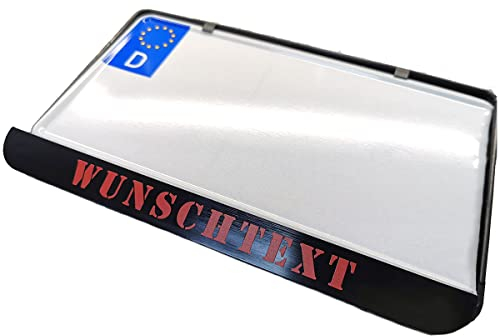 1 St Kennzeichenhalter 240 x 130 mm Zweizeilig Text Farbig Wunschbeschriftung