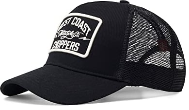 WEST COAST CHOPPERS Unisex Trucker Cap Motorcylcle Co. 5 Panel, Farbe:Black, Größe:one Size