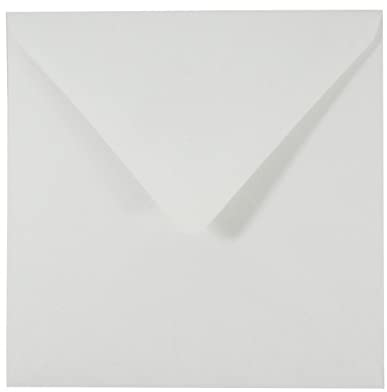 Netuno 100 quadratische Briefumschläge Weiß 153 x 153 mm 120g Materica Gesso edle Umschläge hochwertig Briefhüllen Naturpapier ökologische Kuverts Einladungsumschläge elegant