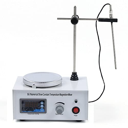 Magnetrührer Labor,Magnetrührer Heizung Labor Mischer Digitale Magnetrührer Stirring Magnetische mit Heizplatte 1000ML