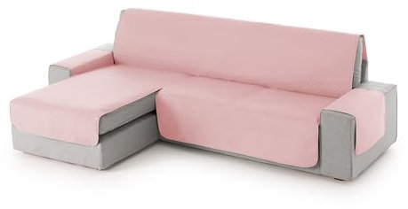 Textil-home Adele Chaise Longue Sofa Bezug, Schutz für Linke Arm Gesteppte Sofas. Größe -240cm. Farbe Pinke (Vorderansicht)