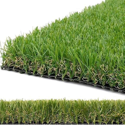 Bakaji Prato Sintetico Manto Erboso Erba Finta Realistica Giardino 4 Sfumature Di Colore Tappeto Sintetico Anti UV Atossico Drenante Ideale Per Piscina Terrazzo Aree Giochi Viali (30mm 1x10mt 10mq)