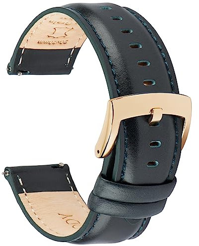 OTTOODY Cinturini Orologio in Pelle a Sgancio Rapido 18mm 19mm 20mm 21mm 22mm, Eleganti Cinturini per Orologi in Pelle a Grana Superiore Cinturino di Ricambio per Uomini Donne, Orologio e Smartwatch