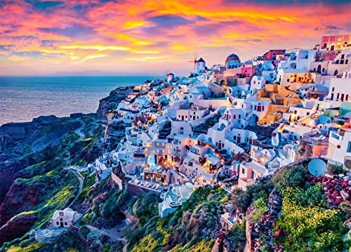 Santorini Island Puzzle 1000 Teile Erwachsene Aegean Sea Puzzle Erwachsene 1000 Teile Puzzle