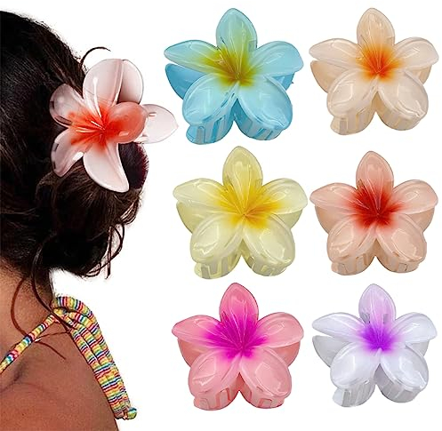 DULSPUE pince cheveux,pince cheveux femme,pinces cheveu,pinces à cheveux,pince cheveux fleur,Pinces à cheveux antidérapantes en forme de pétale Pinces à cheveux pour femmes (6pcs)