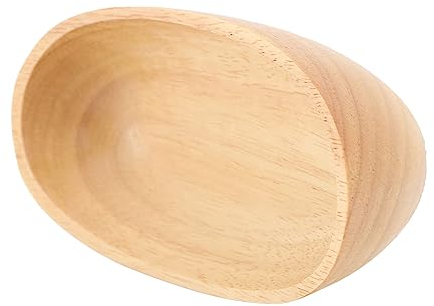 Barco de Sushi de Madera Bandeja con Forma de Barco de Goma Plato de Refrigerio Plato de Sushi Tazón de Madera para Ensaladera Plato de Fruta para Bandeja con Forma de Barco (15,5 cm/6,1 pulgadas)