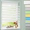 Homland Doppelrollo Klemmfix ohne Bohren B80 x H150 cm(Stoffbreite 75cm) Weiß, Duo Rollo, Rollo Klemmrollos lichtdurchlässig & verdunkelnd, Verstellbar Fensterrollo Sonnenschutz