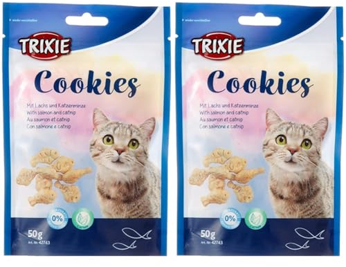 Trixie 42743 Cookies mit Lachs und Catnip, 50 g(2er Pack)