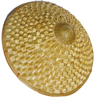 kawehiop Sombrero de bambú chino ala ancha peso ligero a prueba de rayos sombrero de bambú de sombrero asiático sombrero chino sombrero de granjero sombrero de paja cubrir la cara, Tipo 4