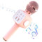 Wireless Microphone,Karaoke Bluetooth Microphone for Boys,Girls and Adults,Karaoke Mic Singing Machine with LED Lights,Android/IOS phone Bluetooth Microphone for Party,Singing,Recording (light pink)