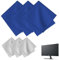 6 Stück Brillenputztücher für Bildschirme Brillen Kamera Objektiv Tabletten Laptop Brillenputztuch Mikrofaser Reinigungstücher 3 Stück 40 x 40 cm mit 3 Stück 15 x 18 cm (Marineblau, Grau)