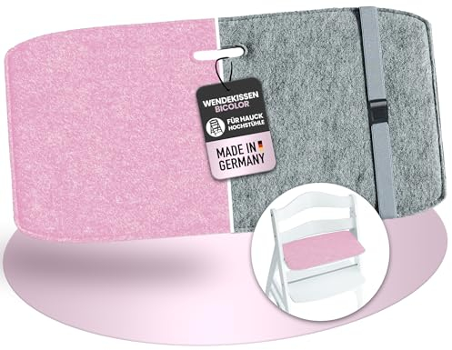 Sitzkissen Hochstuhl kompatibel mit Hauck Hochstuhl Alpha, Beta, Arketa - Made in Germany - Waschbares Hochstuhl Kissen aus upcycling rPET Filz easy and green®