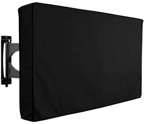 CaFfen Copri TV Esterno Outdoor Waterproof TV Cover with Heavy Duty Thick Fabric Weatherproof Outdoor TV Enclosure for Outside TV Copertura per TV (Misurare : 65-70 inch)