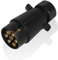 Qiping Prise Remorque 7 Broches, 12V Connecteur de Prise de Remorque Électrique Étanche,pour Remorque Caravane Camion RV
