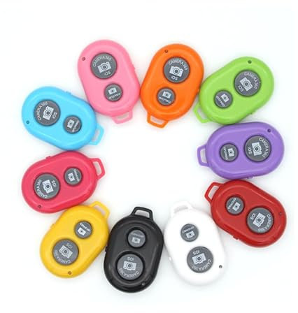 Bluetooth Remote Shutter - Remote Control Camera Selfie Shutter Stick for Phone Android Camera Remote Controller Self-timer - Random Color