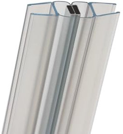 Schulte paire de joints magnétiques universels 90° dégrées, 201 cm recoupable, pour paroi porte de douche épaisseur verre 5, 6 et 8 mm