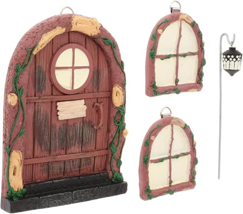 Ornamenti, Gnomo Fatato in Miniatura, Finestre e Porte per la casa, per Alberi, Cortile Artistico, Giardino per la Camera dei Bambini, Decorazioni per Esterni per Pareti e Alberi