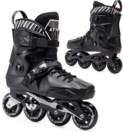 ATTABO Skates Riftskates 40-45 EU in Schwarz Vielseitige Freestyle Skates Ideal für Urban Riding und Tricks Langlebige ABEC-9 Lager Härte 85A Räder
