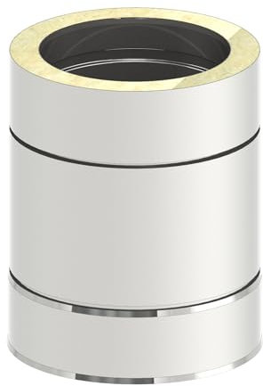 doppelwandiges DW Längenelement Ø 150 mm Innen- Ø 200 mm Außendurchmesser 250mm Länge aus Edelstahl