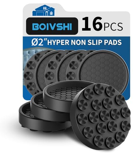 Ø50mm Übertreffen Silikon Möbeluntersetzer,Rund Couch Füße Anti Rutsch Pads,Bett Sofa Antirutsch Pads,rutschfest Bodenschutz Möbel Untersetzer,Ideal Couchfüsse Anti-rutsch Gummi Base,12 Schwarz Füße