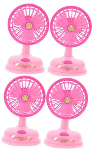Ciieeo 2 Juegos Mini Ventilador Electrodomésticos En Miniatura Ventilador Eléctrico De Juguete En Miniatura Modelo De Ventilador Electrico Modelo De Aparato El Plastico Rosa 2 Piezas * 2