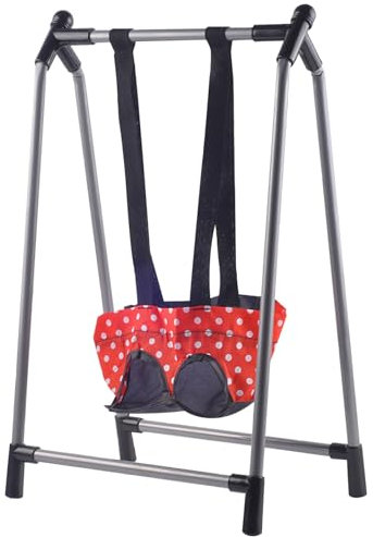 Baby Doll Swing, Lightweight Doll Swing with Foldable Metal Stand, Cute Baby Doll Swing Toy, Baby Doll Furniture, Baby Doll Accessories