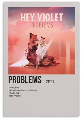 FHILTNMWC Hey Poster Violet Rock Band Albumcover Vintage Musik Poster Druck Gemälde für Schlafzimmer Leinwand Wandkunst Ästhetisch dekorativ 30 x 45 cm Ungerahmt