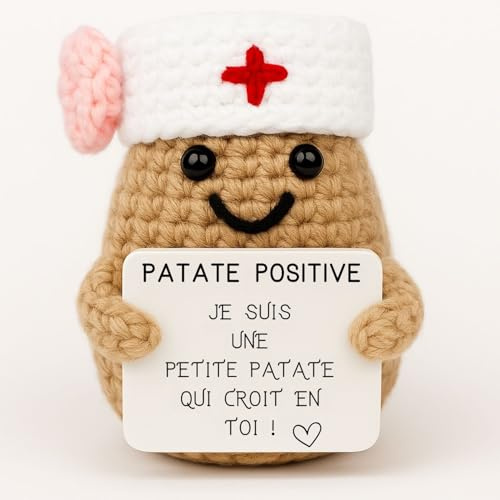 Patate Infirmiere© | Cadeau Patient & Aide Soignante | Accessoire Trousse de Secours | Kit Pharmacie Courage| Docteur Sante Mentale| Idee Surprise Service Clinique Hopital | Merci Urgentiste & Medecin