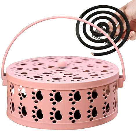 Outdoor Incense Holder, Anti-Slip Portable Metal Incense Burner, Heat-Resistant Stand with Cat Claw Cutout Tray for Yoga, Meditation, Spa Room, Patio, Camping, Table