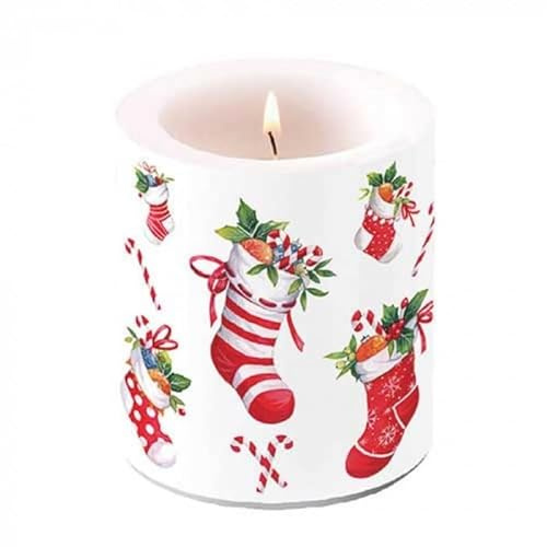 Ambiente Kerze groß Weihnachtsstrümpfe Brenndauer ca. 45 Stunden